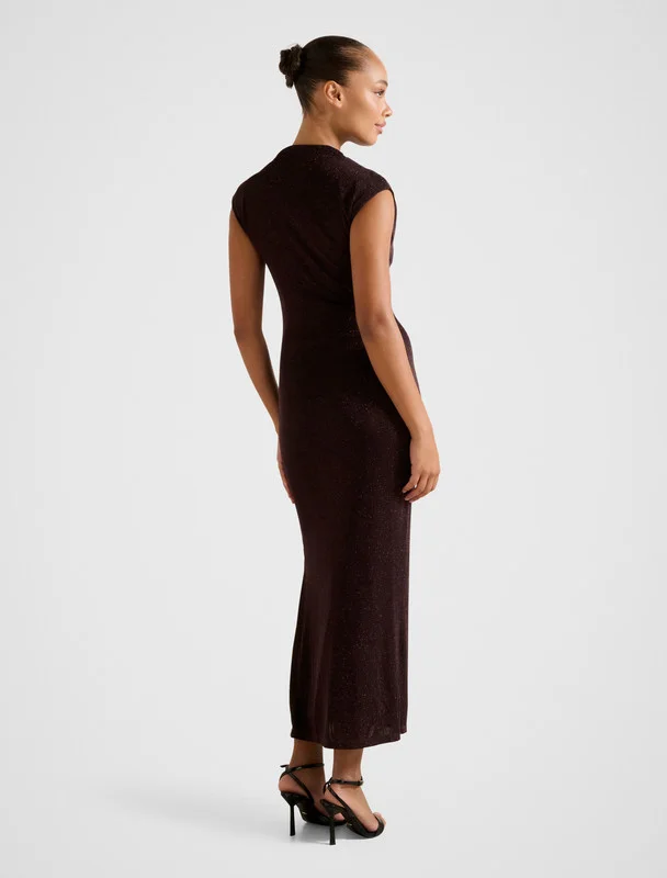 forever new  SAMMY Glitter Bodycon Midi Dress for Women | Best Price UAE
